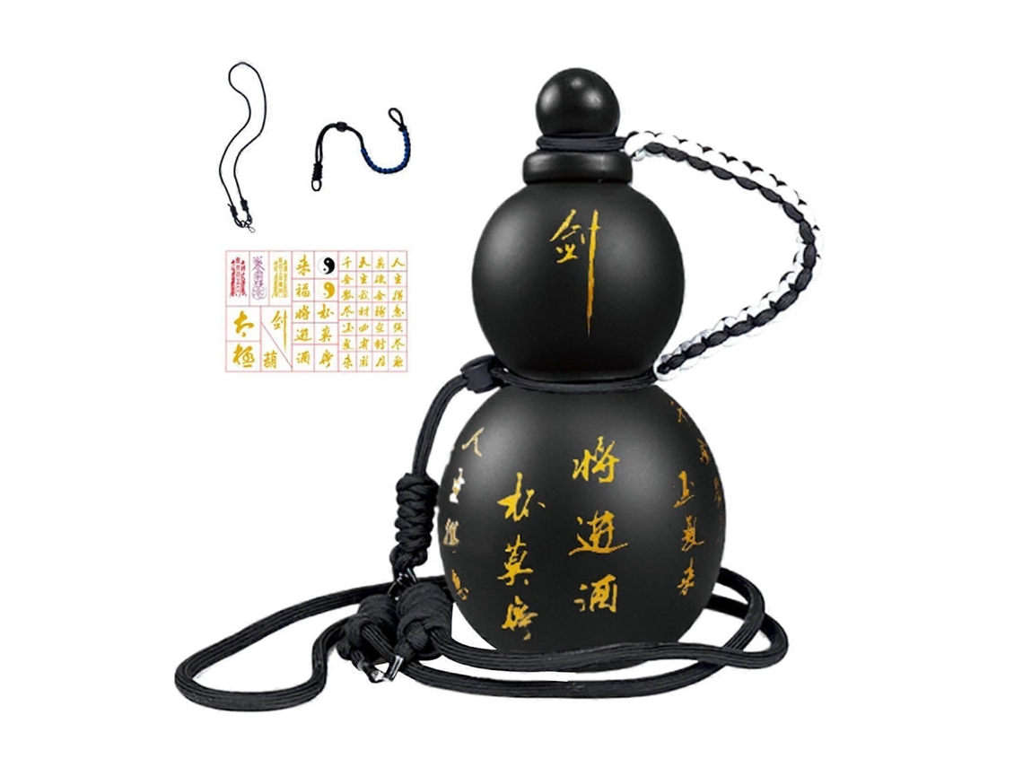 Garrafa De Água Chinesa Retrô Em Formato De Cabaça, 900ml, Com Alça Para Pendurar, Ideal Para Viagens E Presentes.