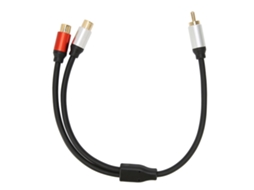 Cabo de Áudio EOOCOO RCA macho para 2 fêmeas, distribuição de sinal