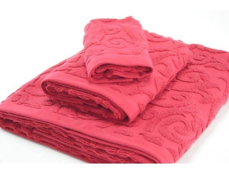Toalha AG-TÊXTIL (Vermelho - Algodão - 100x150 cm)