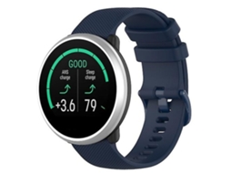 Pulseira De Relógio Lurelia Para Polar Ignite 20 Mm Pequena Textura Xadrez Silicone De Pulso Azul Marinho