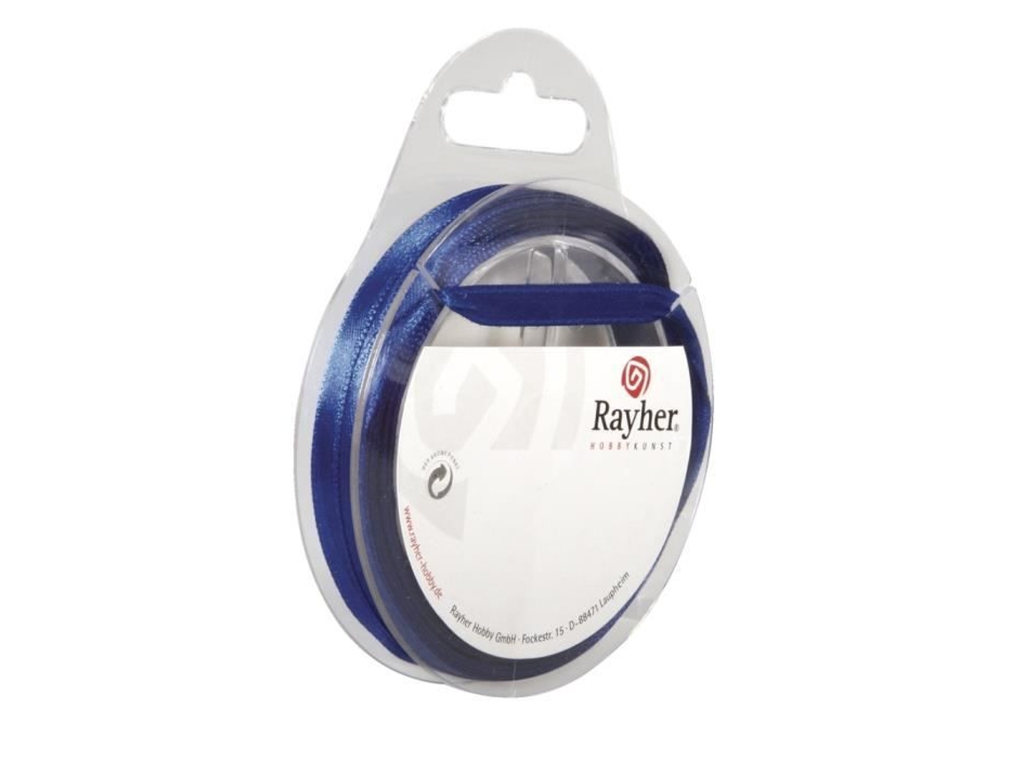 Fita de cetim - Azul escuro - 7 mm - 10 m - Rayher