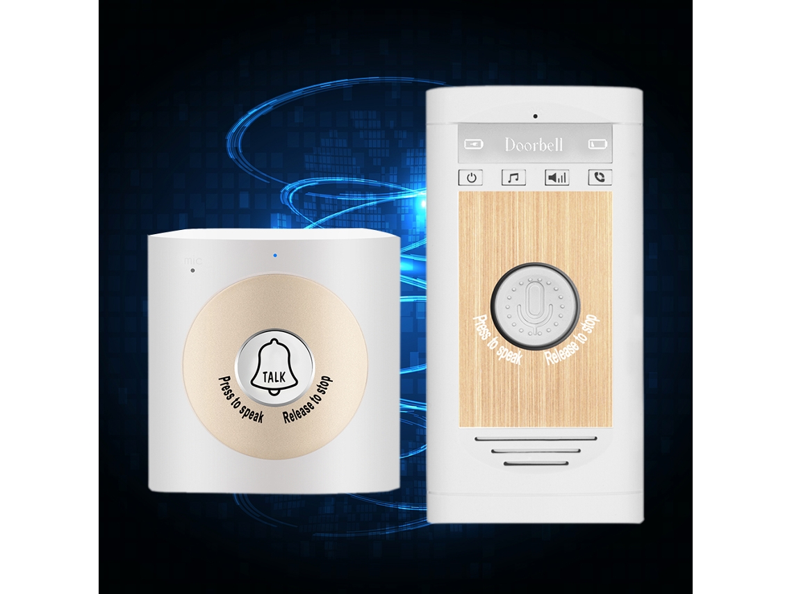 Campainha - Interfone de Voz Inteligente Sem Fio (com Interfone de Voz Bidirecional e Configuração de Unidades Internas e Externas)