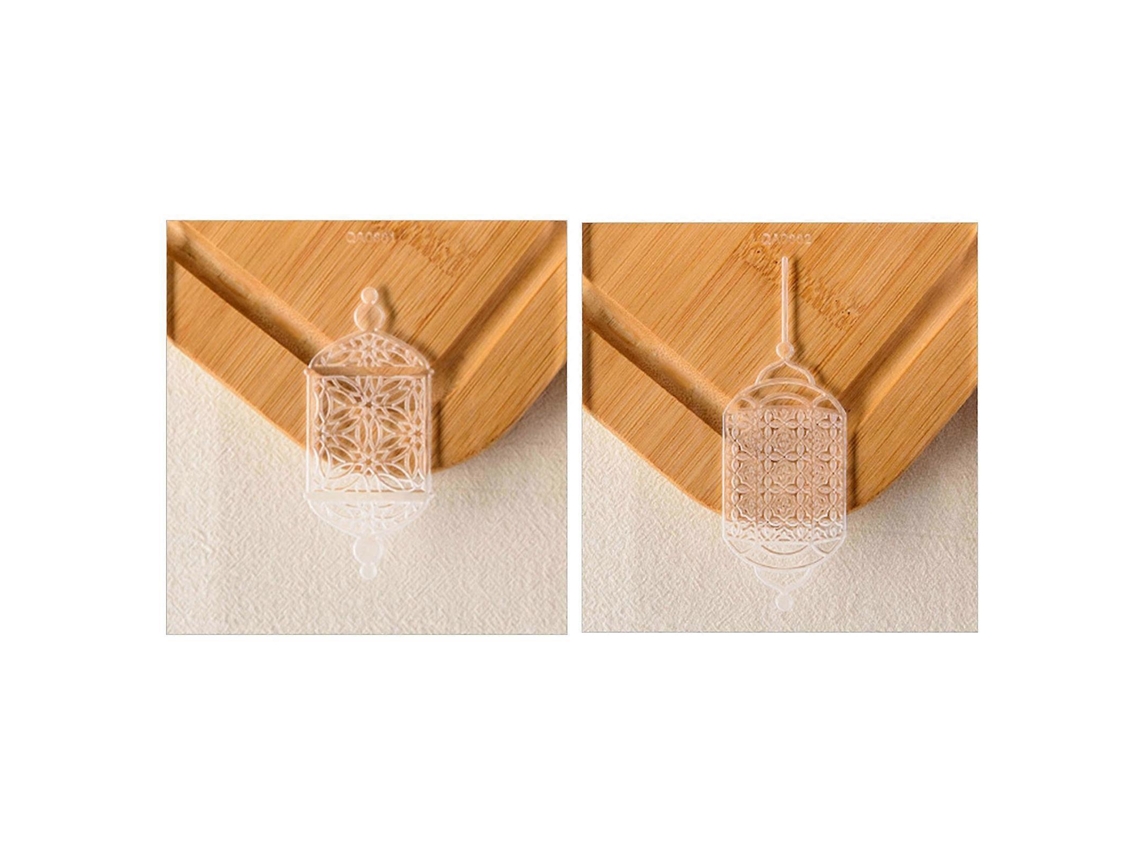 Moldes De Biscoito Acrílicos Com Padrão E E Fa, Carimbo Para Biscoitos, Cortador De Biscoitos Com Padrão Castelos Da Lua, Moldes Para Bolo Fondant, Ut