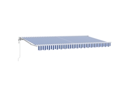 Conjunto 1 Toldo Retrátil Vidaxl Azul Alumínio (350 X 200 Cm)
