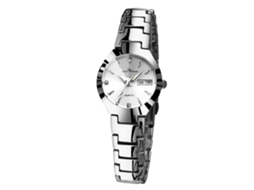 Relógio de quartzo para casais, pulseira feminina de estilo moderno e simples, prata e branco.