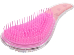 Escova De Cabelo Viagem Dupla Uonlytech Para Cabelos Grossos, Feita De Plástico E Silicone, Rosa, Ideal Para Cabelos