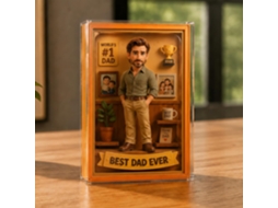 Placa De Acrílico Personalizada Com Retrato Em Desenho Animado, Foto E Texto Da Werwaes.