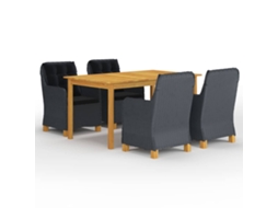 Dining Set, Dining Sets Vidaxl Cinzeto Madeira De Acácia (n/a)