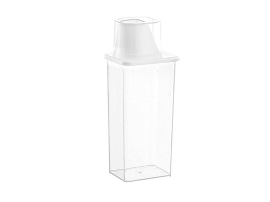 Nova Line recipiente Hermético de Plástico Transparente para Cereais Grãos com Xícara Medidora