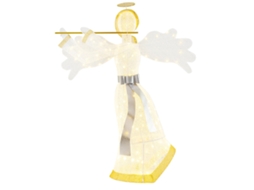 Anjo de Natal Iluminado 150 Cm Metal Resistente Às Intempéries 100 Leds Branco Quente 220 240 V 5 M Cabo NORTHIX