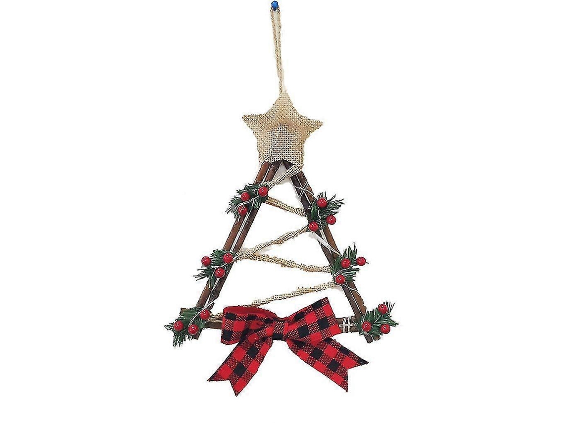 Coroa De Natal Com Luzes E Boneco De Neve