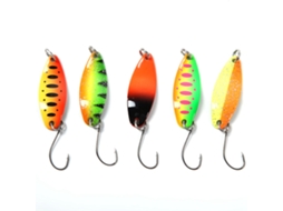 Artificial Bait (bionic Fish Lure, Colorful Spinner) 5pcs 3.5g/3.4cm Willow Leaf Metal Lure For Topmouth Culter Hard Bait