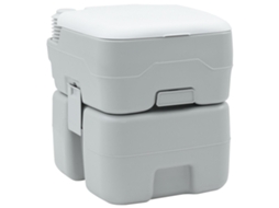 Conjunto 1 Vaso Sanitário De Camping Vidaxl Cinzento Polietileno (41,5 X 36,5 X 42 Cm)