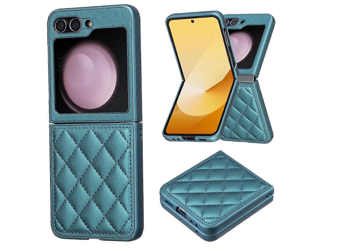 Capa De Celular Com Capa Traseira De Couro Em Formato De Losango