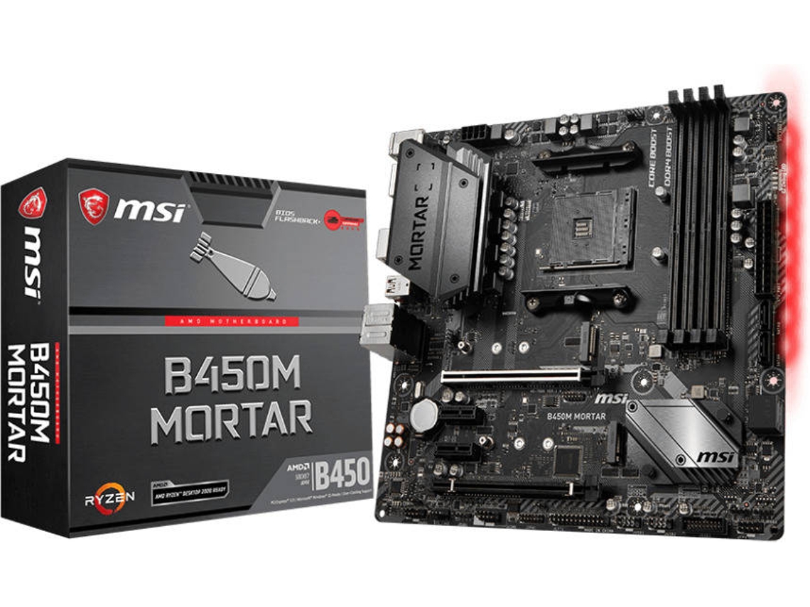 Motherboard MSI B450M Mortar (Socket AM4 - AMD B450 - Micro ATX)