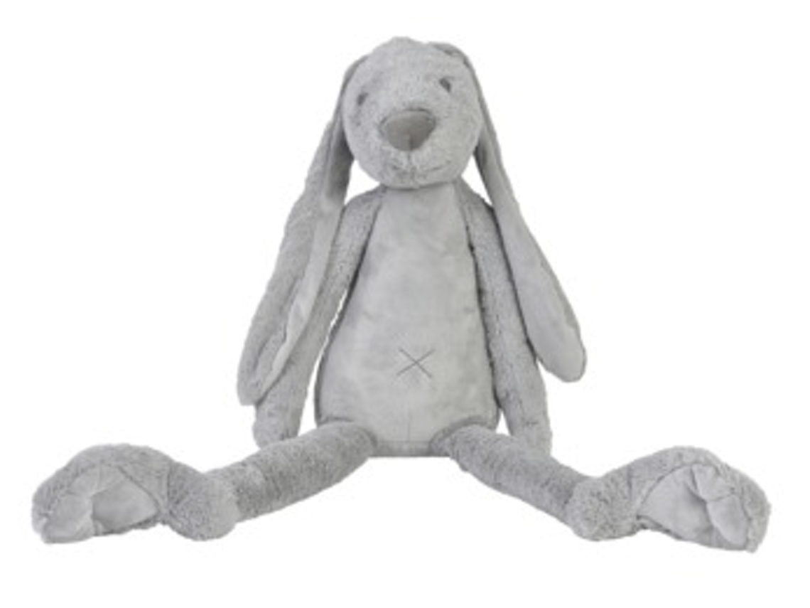 Coelho De Pelúcia Gigante Happy Horse Richie Cinza De 92 Cm Coelho De Pelúcia