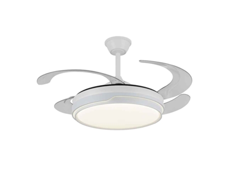Ventilador DC SELINA XL controle remoto de aplicativo de conectividade LED branco AKUNADECOR