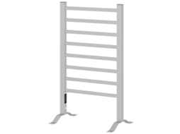 Aquecedor De Toalhas Elétrico De 150 W Para Chão Ou Parede Com 8 Barras E Temporizador De 2 A 4 Horas, 53 X 35 X 90 Cm, Prateado.