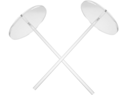 Suporte Para Papel Toalha Kisangel, 2 Peças, Base Redonda Em Acrílico, 30cm, Autoportante, Para Armazenamento De Rolos