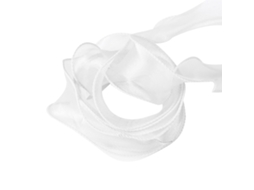 Fita De Seda Borda Mesma Cor Branca 2.2m X 4cm