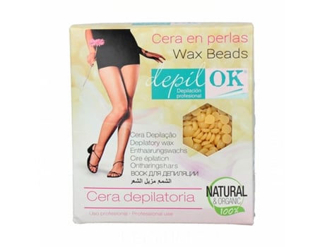 Pérolas de Cera Depilatória Depil Ok Natural 1 Kg