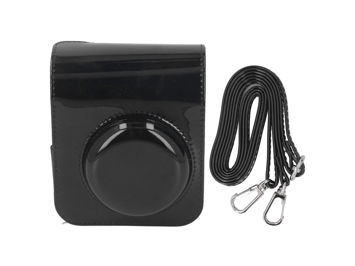 Instant Camera Bag Black Mirror Leather Travel Camera Protective Case With Adjustable Strap For Instax Mini 12 LAXISCREED