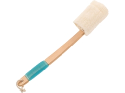 Escova De Banho Com Cabo Longo Antiderrapante, Esponja De Bucha Vegetal Natural Para Esfoliação E Limpeza Da Pele