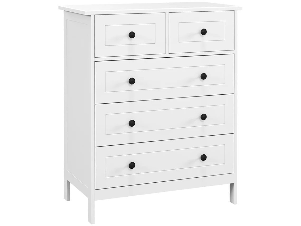 Cómoda Alta com 5 Gavetas Estilo Moderno VOLTEDGE