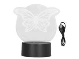 Lâmpada de Noite 3d 7 Cores Controle Táctil Usb Animal Único