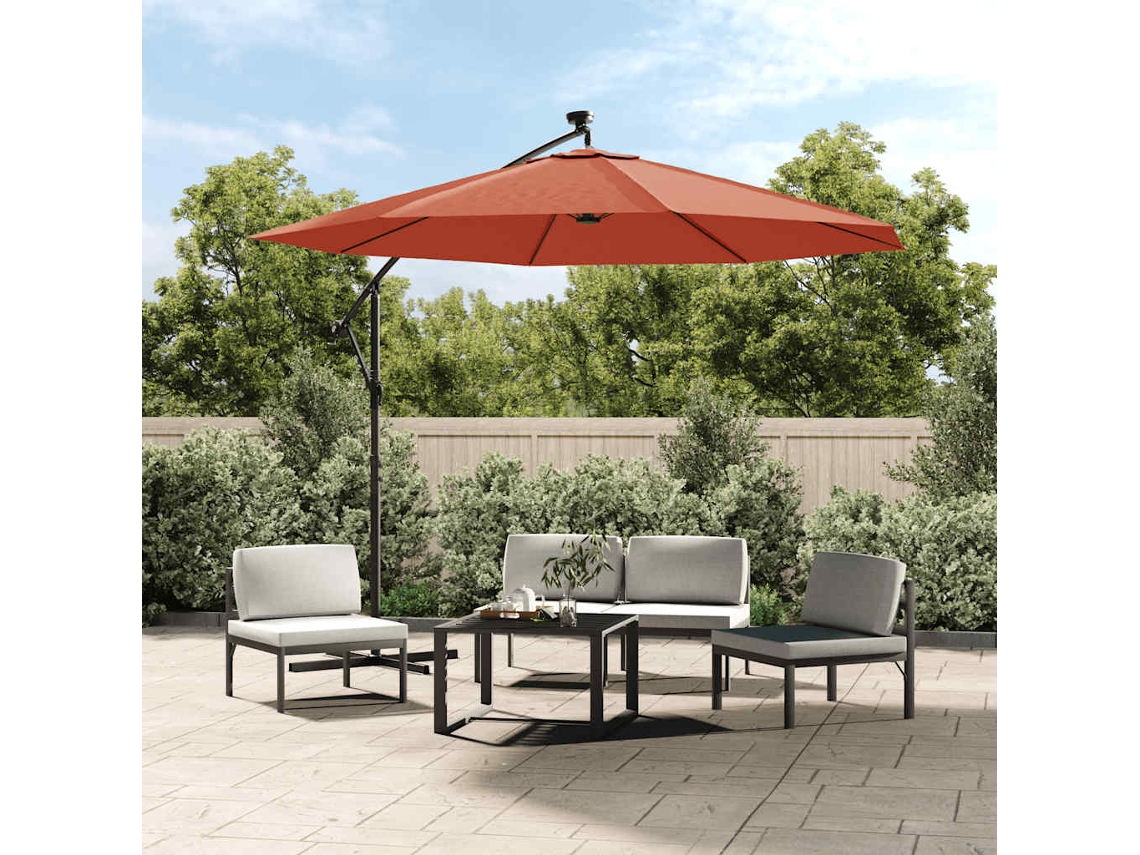 Vidaxl Tecido De Substituição P/ Guarda-sol Cantilever 350cm Terracota