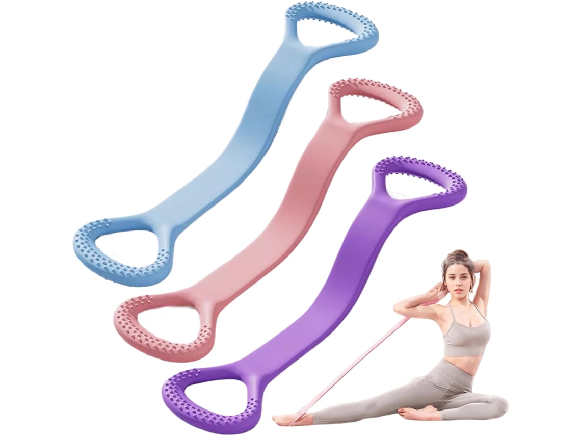 Conjunto 3 Faixas De Resistência Em 8 Com Pegas, 45 Cm