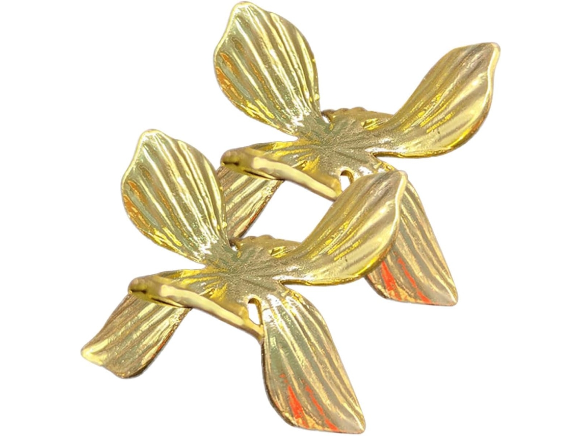 Suporte Para Exibição De Bola Cristal Dourada Em Metal, Formato De Folha, Base Triangular Para Festivais E Festas