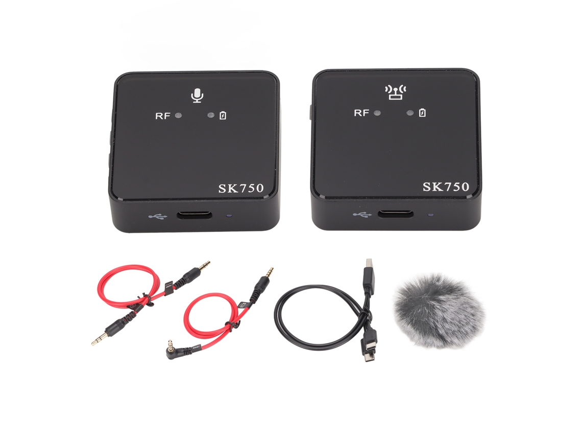 Microfone Sem Fio Lavalier com Redução de Ruído e Bateria Interna EOOCOO