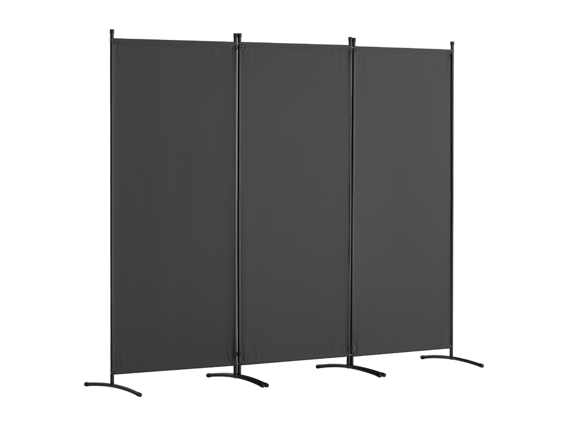 Divisória De Ambiente Dobrável Succebuy Com 3 Painéis, 228 X 52 X 184 Cm, Cinza