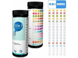 100 Tiras de Teste de Água 14 em 1 para Ph, Dureza, Nitrato