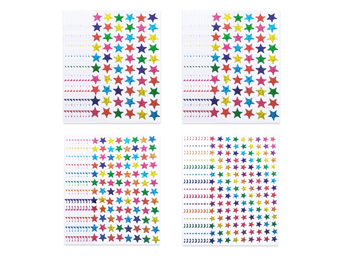 Adesivos de Estrelas Recompensas e Decoração para Casa Escola e Escritório 4 Folhas NEVEANCE