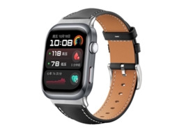 Bracelete para Huawei Watch D2 Couro Preto com Cabeça Plana e Textura de Bambu Preta XIAOMOYU (22mm)