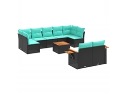 Garden Sofa Set, Garden Sofa Sets Vidaxl Preto Rattan / Vime (n/a)