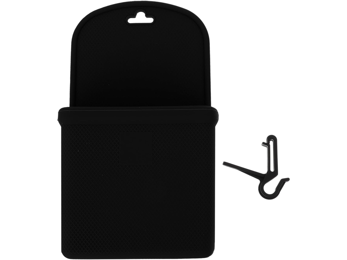 Bolsa De Carro Com Compartimentos Em Silicone Preto, E Removível.