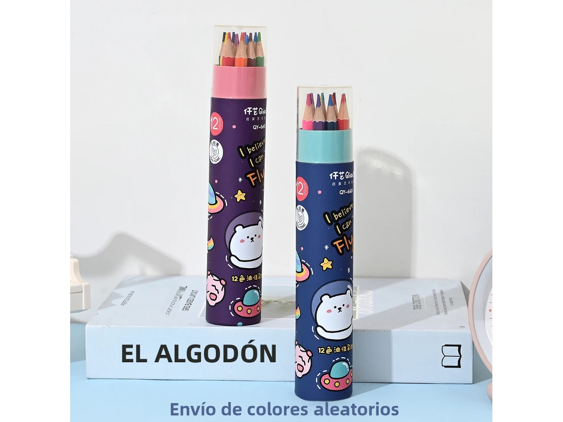 Conjunto De Lápis De Cor Pré-apontados (12 Cores), Cores Vibrantes E Suaves, De Longa Duração E Resistentes Ao Desbotamento.