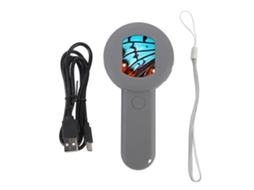 Microscópio digital Mali com tela LCD de 2 polegadas, 100x, iluminado com 8 LEDs, portátil para joias e moedas