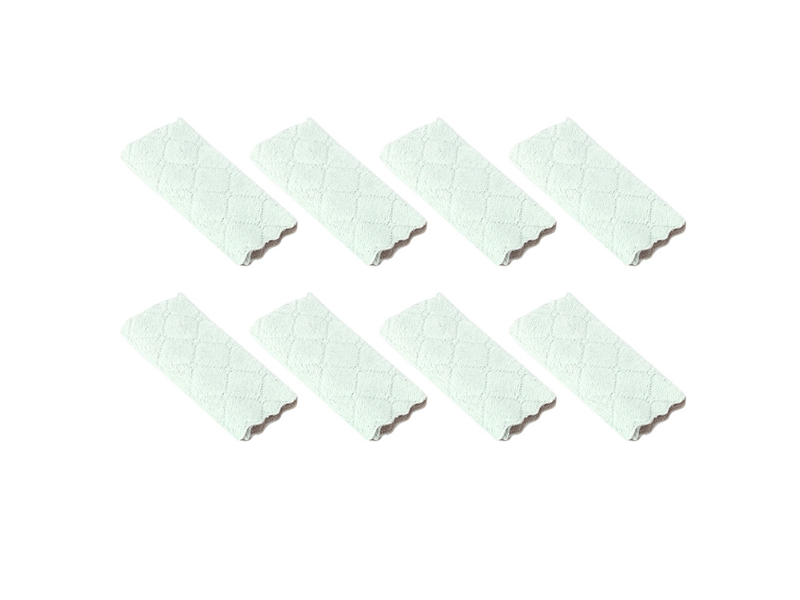 8pcs Toalha de Limpeza Dupla Face Absorvente para Cozinha Pratos Utensílios | S/MARCA