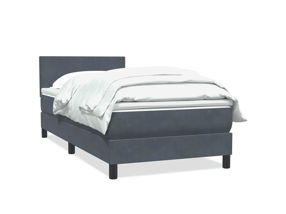 Box Spring Bed, Box Spring Beds Vidaxl Cinzeto Veludo (80 X 210 Cm)