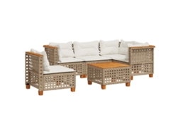 Garden Sofa Set, Garden Sofa Sets Vidaxl Bege Rattan / Vime (n/a)