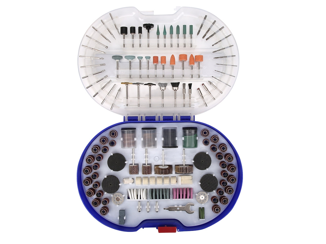 Kit de Acessórios para Broca Mini 276 Peças com Brocas Helicais e Ferramentas de Polimento
