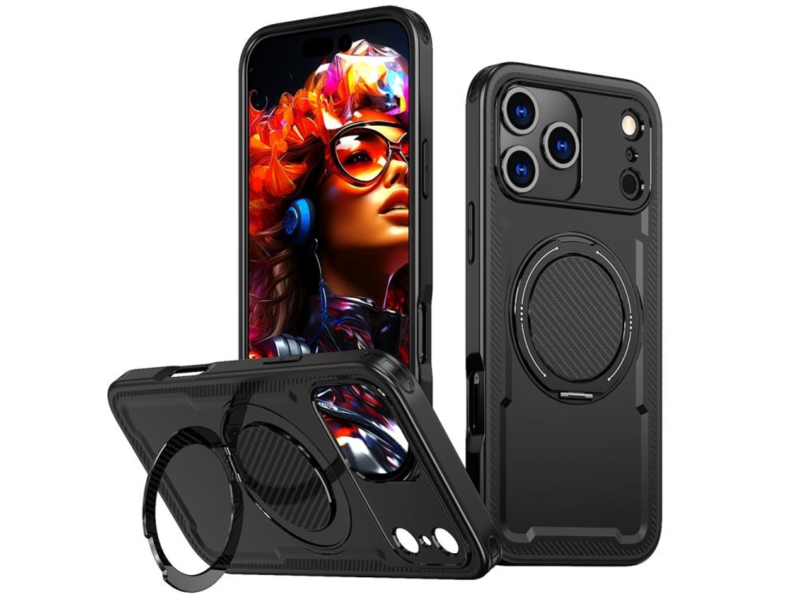 Capa Para Iphone 17 Pro Com Suporte Giratório De 360 ​​graus E Magsafe.