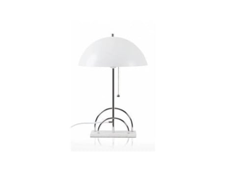 Lâmpada De Mesa Patrick Hall Sarah Branco Metal Design Contemporâneo