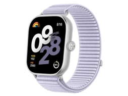 Bracelete Para Redmi Watch 6 / 5 / 4 - Nylon Trançado - Fecho De Velcro Roxa