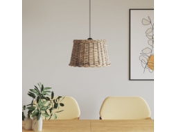 Vidaxl Abajur De Teto Ø45x28 Cm Vime Castanho
