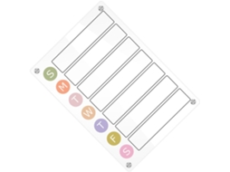 Agenda Magnétique Tableau Blanc Effaçable À Sec Portátil Em Acrílico Para Planificação Hebdomadaire Frigo
